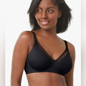 Bali One Smooth U Ultra Lite Wire-Free Bra Style 3440 Black Sz. 34 DD